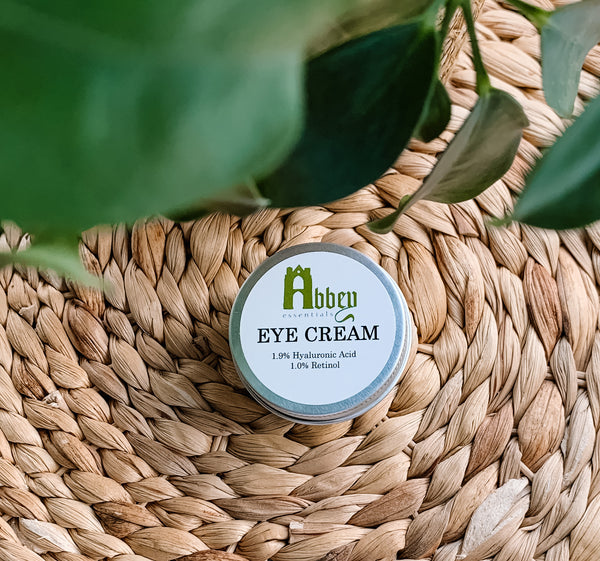 Abbey Essentials eye cream with retinol and hyaluronic acid. 